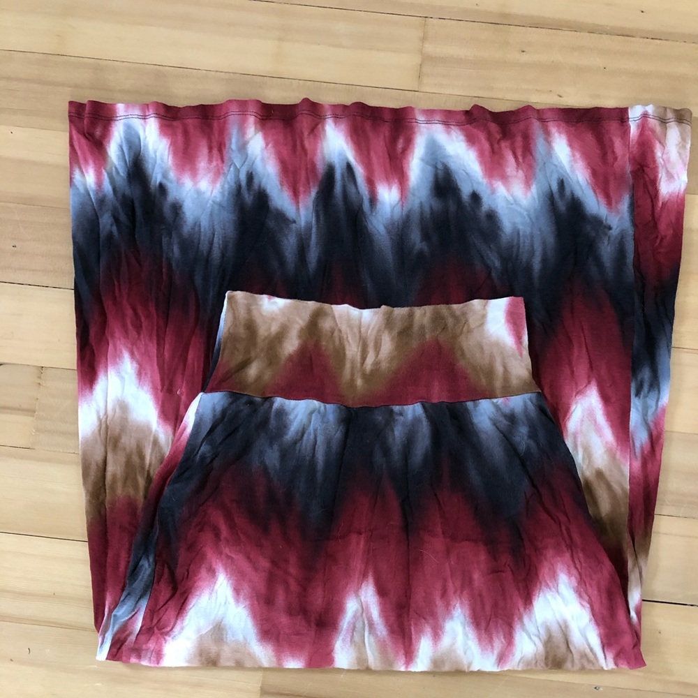 Tie dye maxi skirt